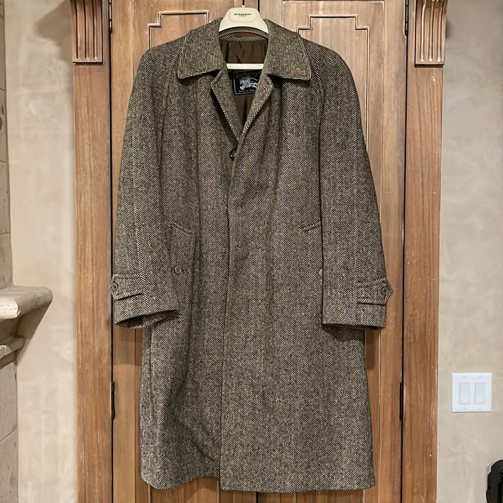 Burberry Vintage Irish Wool Tweed Coat